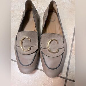 Chloe C Leather Convertible Loafer Mule 40.5 approx US W 9.5-10.5
